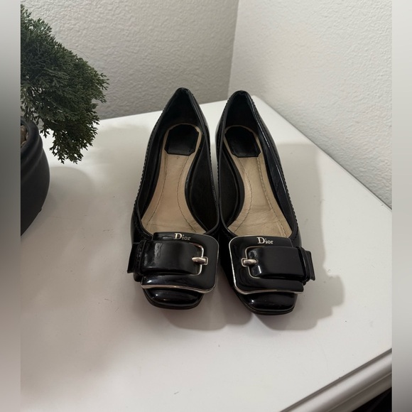 Dior Shoes - Dior Black Patent Leather Flats